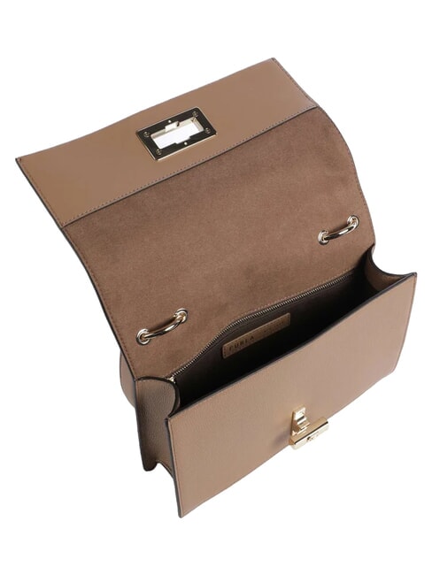 AMELIA Leather shoulder bag, with shoulder strap toffee - Women&rsquo;s Bags
