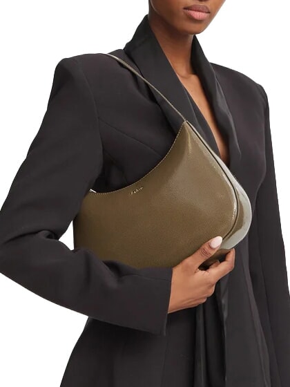 MARGOT Shoulder bag, in patent leather muddy gray - Women&rsquo;s Bags