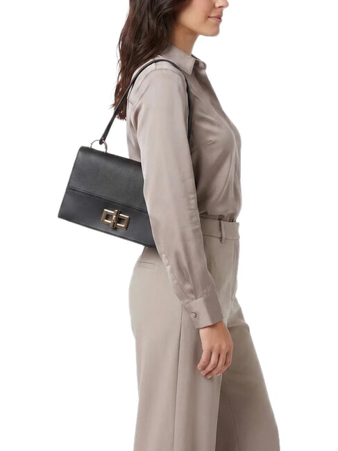 AMELIA Leather shoulder bag, with shoulder strap Black - Women&rsquo;s Bags