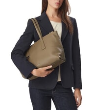 FURLA OLIVIA Leather shopper muddy gray - Women&rsquo;s Bags - 2
