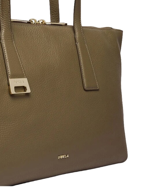 OLIVIA Leather shopper muddy gray - Women&rsquo;s Bags