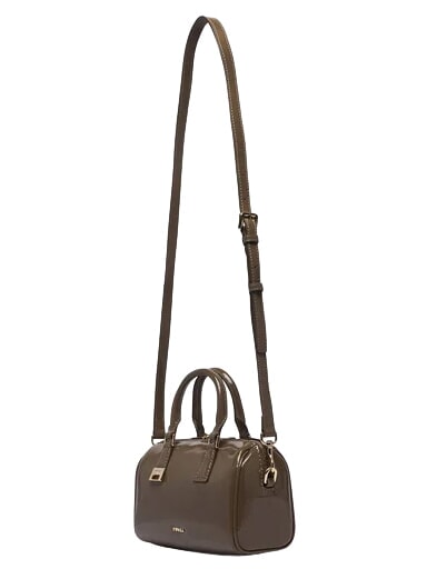 OLIVIA Leather handbag with shoulder strap muddy gray - Women&rsquo;s Bags