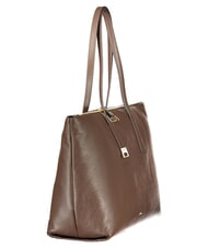 FURLA OLIVIA Leather shoulder shopping bag muddy gray - Women&rsquo;s Bags - 3