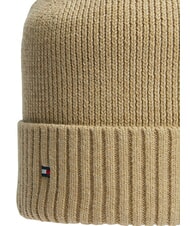 TOMMY HILFIGER TH FLAG Cotton beanie hat with cuff safari canvas - Hats - 3