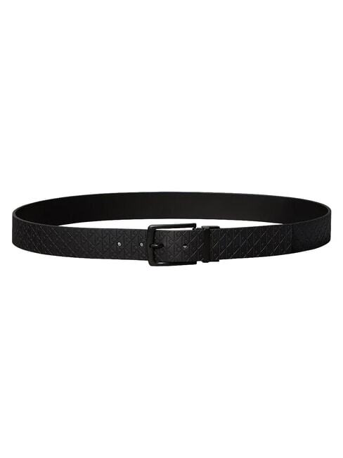 PIN BUCKLE Leather belt black/matte black - Belts