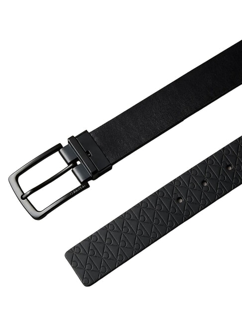 PIN BUCKLE Leather belt black/matte black - Belts