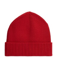 TOMMY HILFIGER TH FLAG Cotton beanie hat with cuff medium red - Hats - 2
