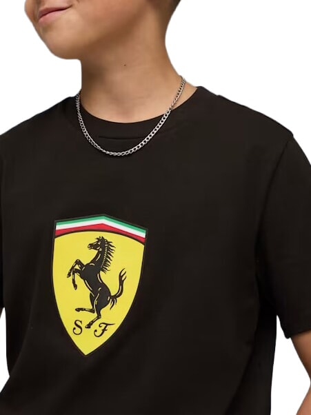 FERRARI Short-sleeved cotton T-shirt black - Child T-shirt