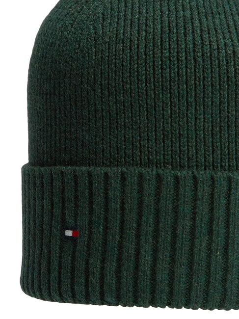 TH FLAG Cotton beanie hat with cuff majestic emerald melange - Hats