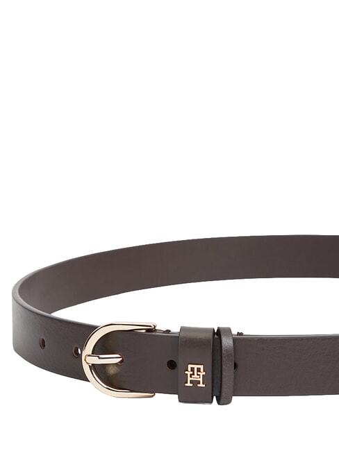 ESSENTIAL EFFORTLESS Leather Belt Made in Italy charred wood - Belts
