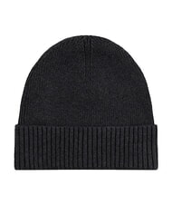 TOMMY HILFIGER TH FLAG Cotton beanie hat with cuff charcoal gray - Hats - 2