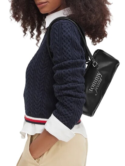TJW BOLD SCRIPT Shoulder bag, double handle black - Women&rsquo;s Bags