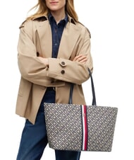 TOMMY HILFIGER TH JACQUARD Shoulder tote bag - Women&rsquo;s Bags
