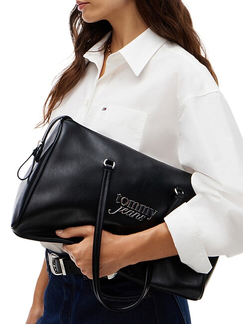 TJW BOLD SCRIPT Shoulder tote bag black - Women&rsquo;s Bags
