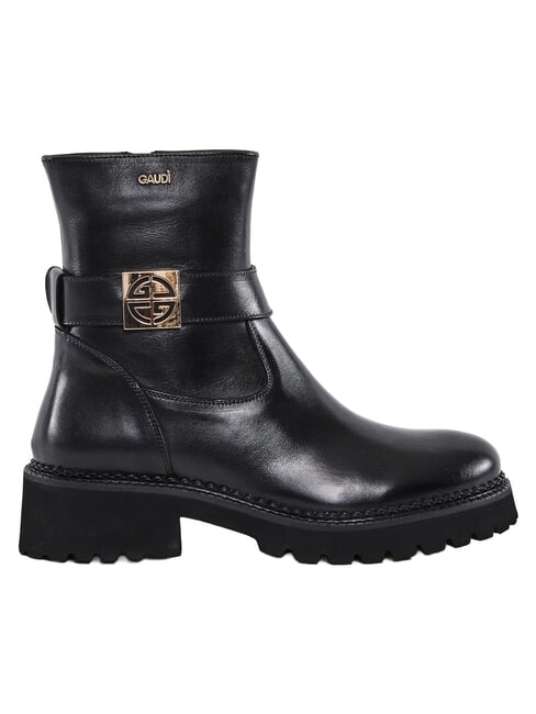 LESLEY Leather ankle boots BLACK - Women&rsquo;s shoes