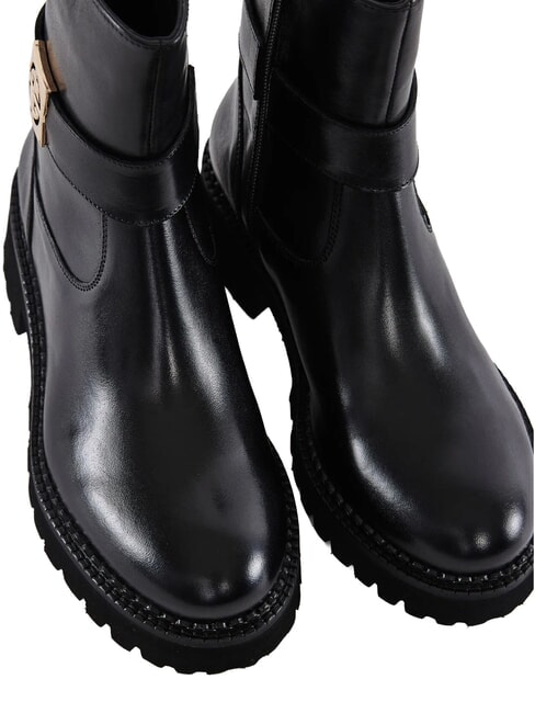 LESLEY Leather ankle boots BLACK - Women&rsquo;s shoes