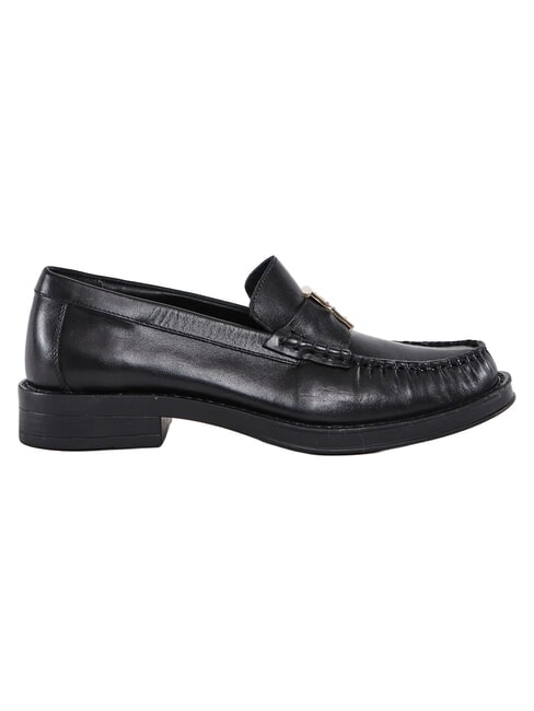 LUDMILLA Leather moccasins BLACK - Women&rsquo;s shoes
