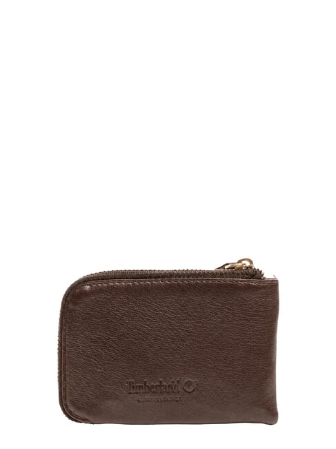 BASIC Leather key pouch with zip dark brown - Key holders