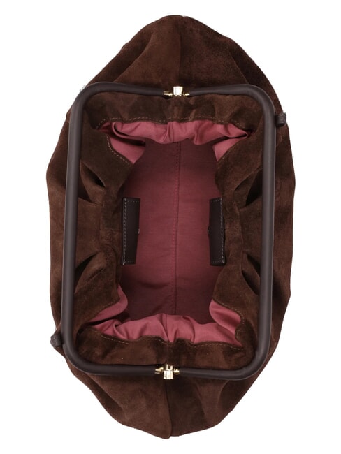 JANINE SUEDE L Handbag, with shoulder strap dark brown - Women&rsquo;s Bags