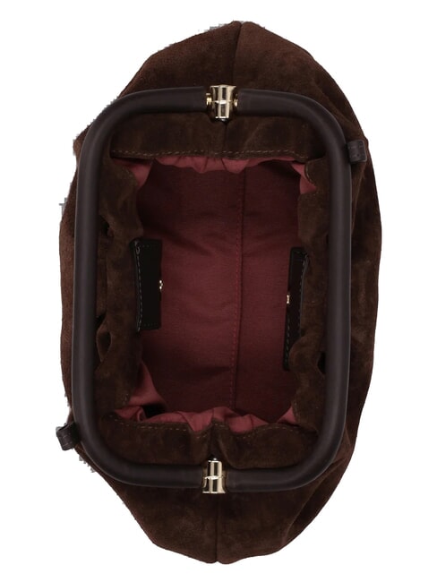 JANINE SUEDE Handbag, with shoulder strap dark brown - Women&rsquo;s Bags