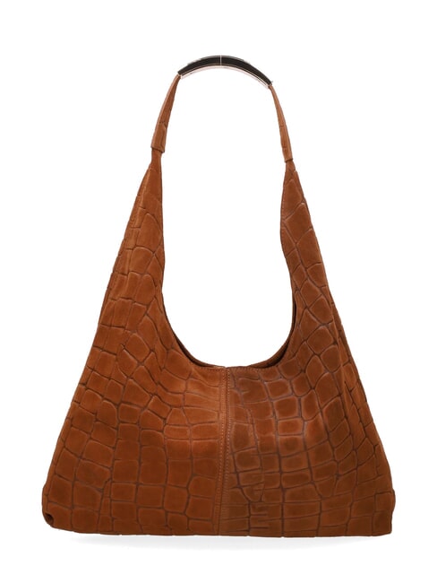 ELLISSE CROCO SUEDE Shoulder bag, leather cognac - Women&rsquo;s Bags