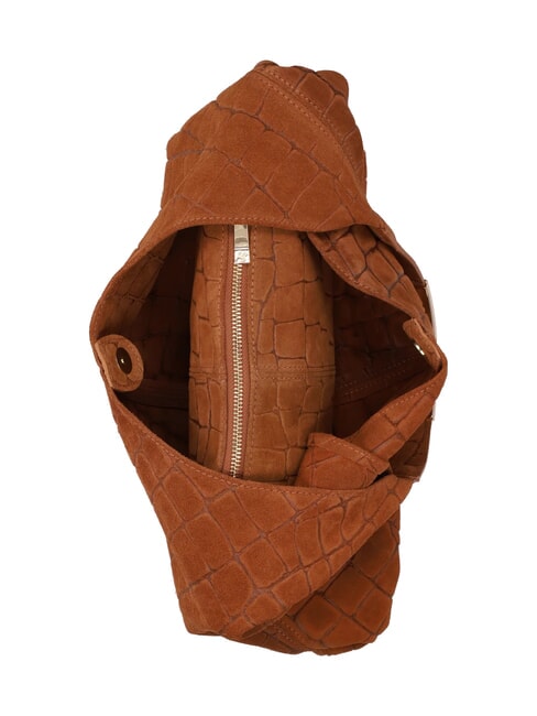 ELLISSE CROCO SUEDE Shoulder bag, leather cognac - Women&rsquo;s Bags