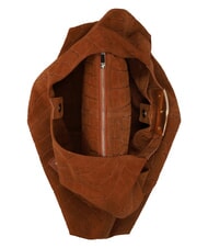 MY BEST BAG ELLISSE CROCO SUEDE Maxi shoulder bag cognac - Women&rsquo;s Bags - 5