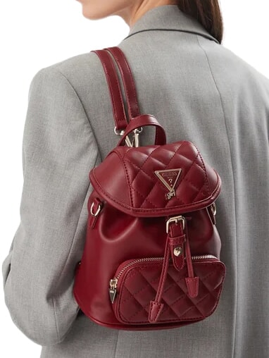 KIDS Backpack with front pocket red beet juice - Kids bags and accessories