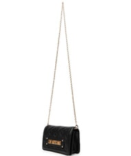 LOVE MOSCHINO QUILTED Clutch / Wallet with shoulder strap Black - Women&rsquo;s Wallets - 3