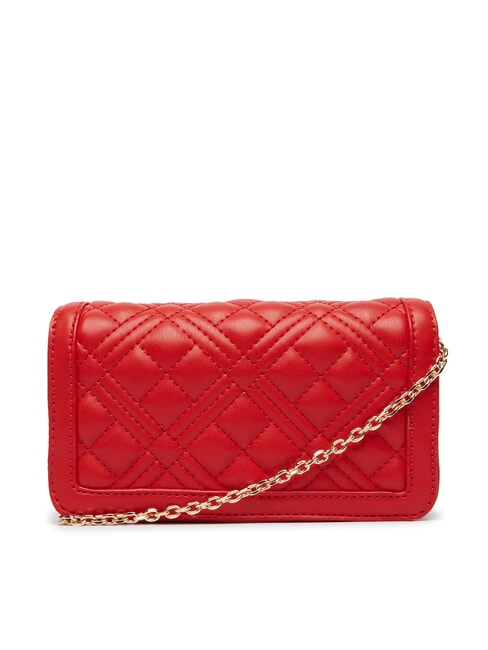 QUILTED Clutch / Wallet with shoulder strap RED - Women&rsquo;s Wallets