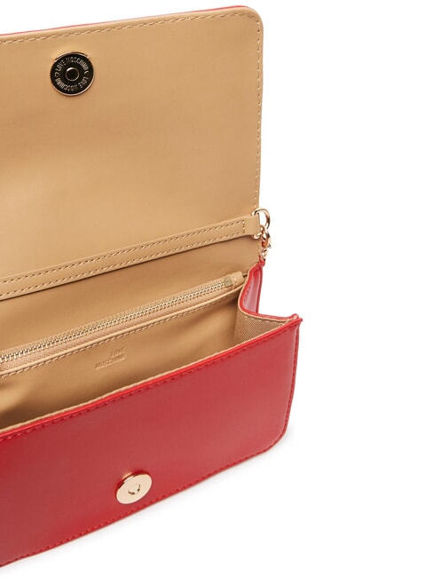 QUILTED Clutch / Wallet with shoulder strap RED - Women&rsquo;s Wallets