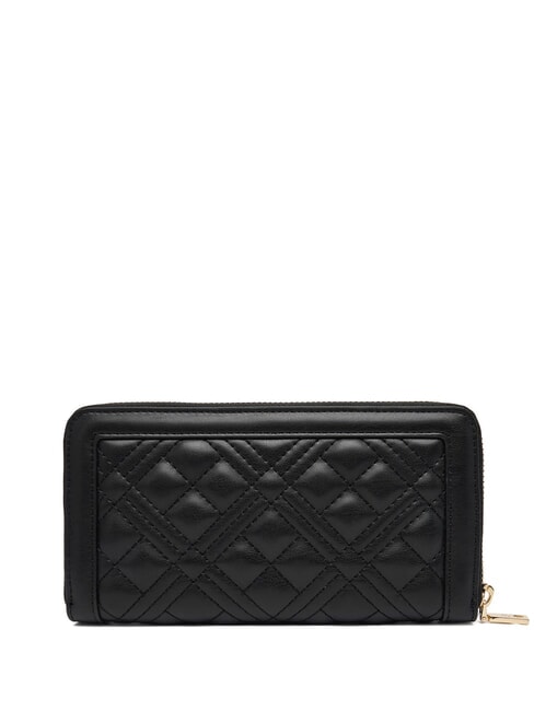 QUILTED Zip Around Wallet Black - Women&rsquo;s Wallets