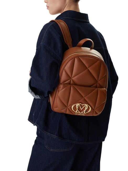 EMBOSSED Backpack with pocket LEATHER - Women&rsquo;s Bags
