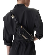 LOVE MOSCHINO QUILTED Pouch Black - Women&rsquo;s Bags - 2