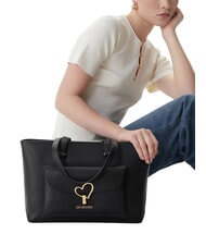 LOVE MOSCHINO HEART TURNLOCK Shopping Bag - Women&rsquo;s Bags
