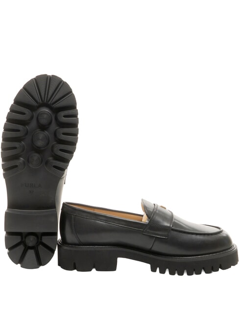 TANK Leather moccasins Black - Women&rsquo;s shoes