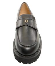 FURLA TANK Leather moccasins Black - Women&rsquo;s shoes - 5