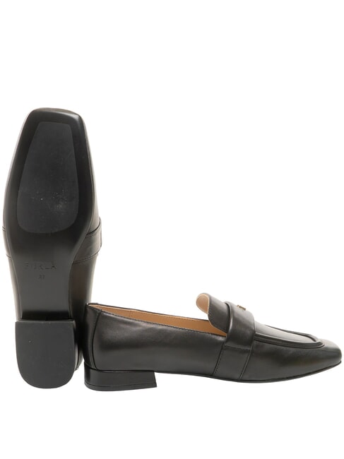 SIGNATURE  Leather moccasins Black - Women&rsquo;s shoes