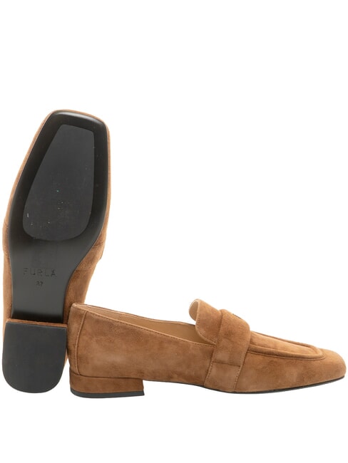 SIGNATURE  Suede leather loafers cognac - Women&rsquo;s shoes
