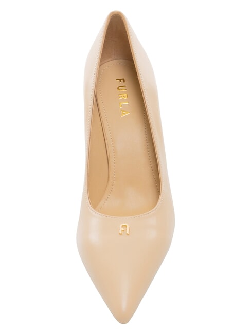 ATELIER  Leather d&eacute;collet&eacute;, 9 cm heel ballerina - Women&rsquo;s shoes