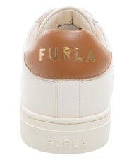 FURLA CITY Two-tone sneakers talcum powder h+cognac h - Women&rsquo;s shoes - 4