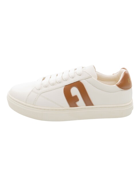 CITY Two-tone sneakers talcum powder h+cognac h - Women&rsquo;s shoes