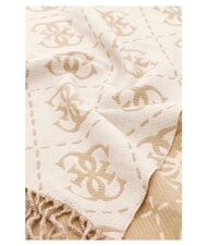 GUESS NOLANA 4G LOGO Scarf with fringes bone logo - Scarves - 2