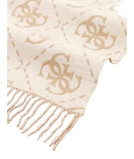 GUESS NOLANA 4G LOGO Scarf with fringes bone logo - Scarves - 3