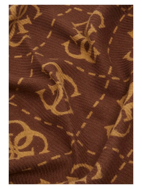 NOLANA 4G LOGO Scarf with fringes brown - Scarves