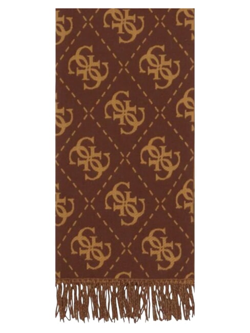 NOLANA 4G LOGO Scarf with fringes brown - Scarves