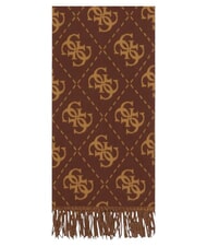 GUESS NOLANA 4G LOGO Scarf with fringes brown - Scarves - 3
