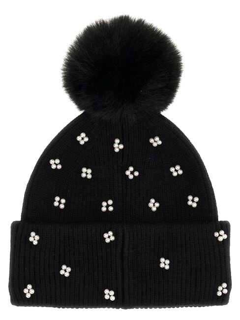 KNITTED Hat with pom poms BLACK - Hats