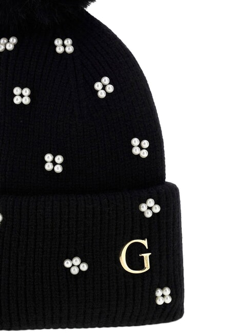 KNITTED Hat with pom poms BLACK - Hats