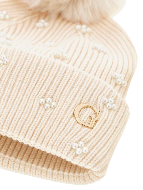 KNITTED Hat with pom poms OFFWHITE - Hats